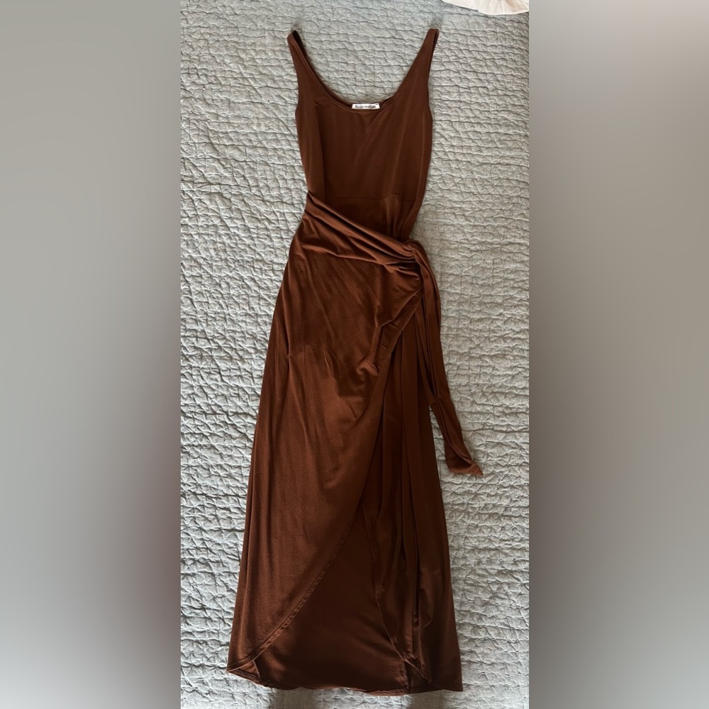 Reformation Knit Wrap Midi Dress